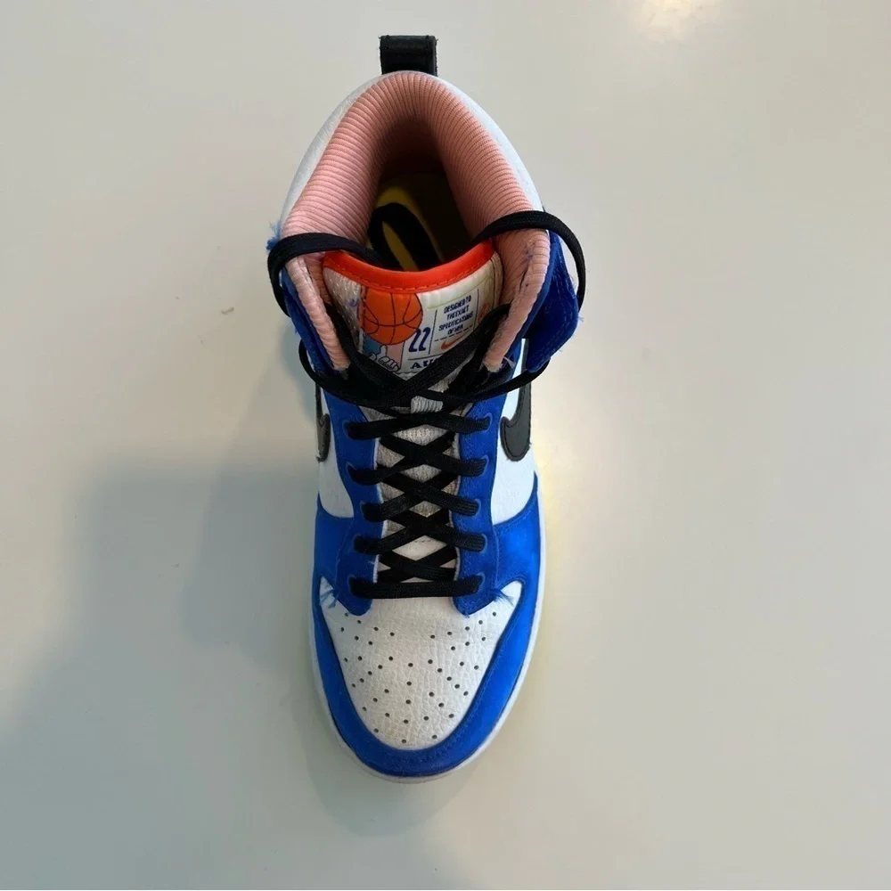 Like new Nike Womens WMNS Dunk High DV2185 100 Blue Satin